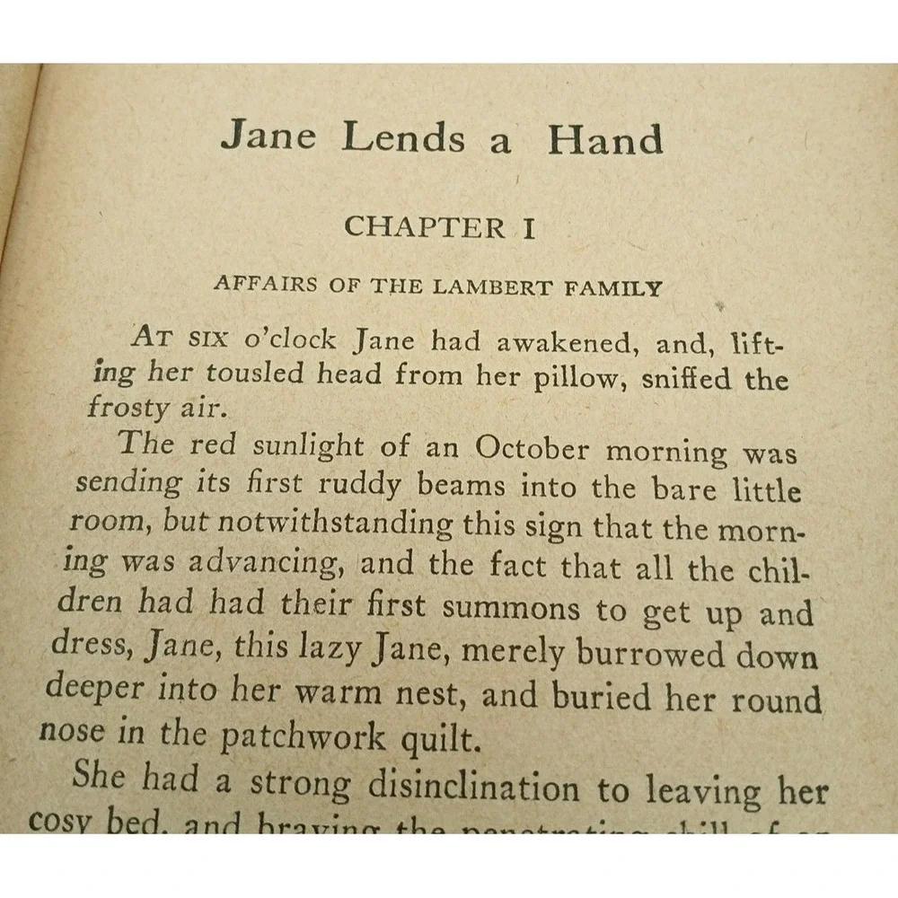 Jane‎ Lends A Hand by Shirley Watkins 1923 Antique Hardcover w Dust Jacket